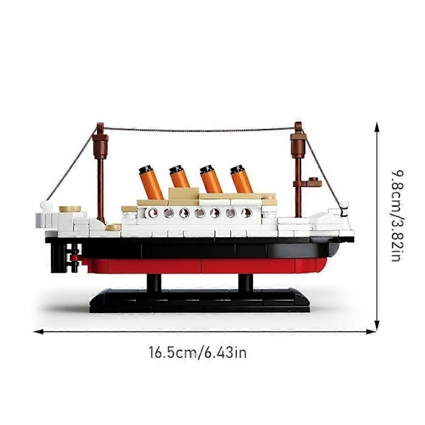 Titanic Mikro Mini Byggklossar Set, Titanic Leksaksskeppsmodell Byggstenar, 3D Pusselset DIY Utbildande Leksaker Presenter DB