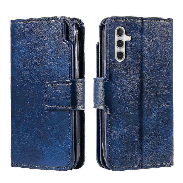 9-korts Plånböcker Läderfodral För Samsung Galaxy A56 5g [DB] Blue