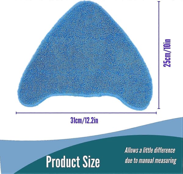 Vax Dampmoppepuder Udskiftning, 3-pak Mikrofiber Vaskbar til S7/S86-SF-C & Mere [DB]
