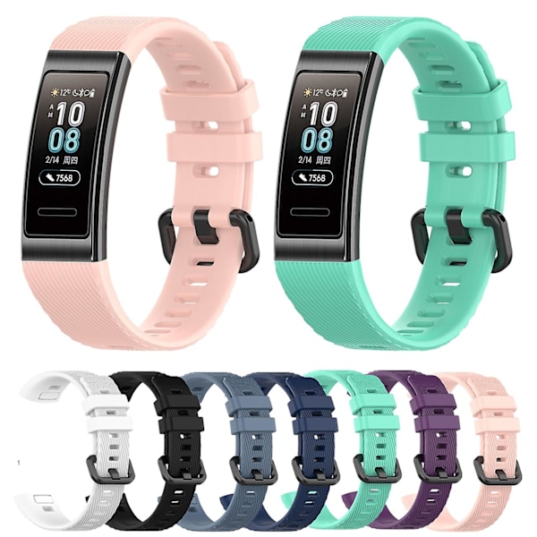 Silikonarmbånd for Huawei Band 3 & 4 Pro [DB] Black