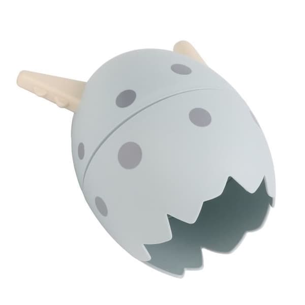 QIILU Dinosaur Egg Pennholder - Åpningsbart Design - Dekorativ Kunststruktur - Blå[DB]