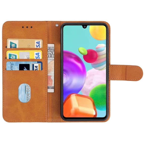 Læder telefoncover til Samsung Galaxy A41 EU Version [DB] Brown
