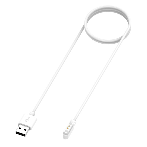 USB-magnetisk laddningsplatta med 1 m kabel för Realme Watch 3 Smart Watch-laddare [db] White Realme Watch 3