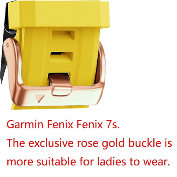 Rose Gold Solki silikonihihna Garmin Fenix ​​6s Pro Garmin Fenix ​​6s Pro db Orange