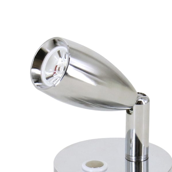DC 12V / 24V RV Læselys Spotlight til Autocamper Yacht Truck Kabine [DB] silver 4.65x 2.56 inch