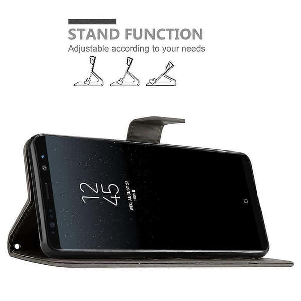 Galaxy NOTE 8 Skyddsfodral - med blommönster och kortfack [DB] FLORAL GREY Galaxy NOTE 8