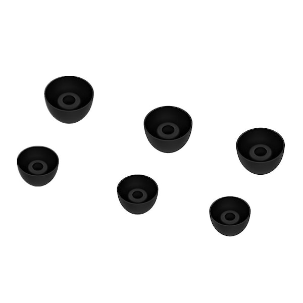 6 stk. udskiftningsørepropper i blødt silikone til Samsung Galaxy Buds2 DB Black Style A