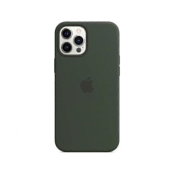 För Iphone 12 Pro Max Silikon Skal [db] Dark Green
