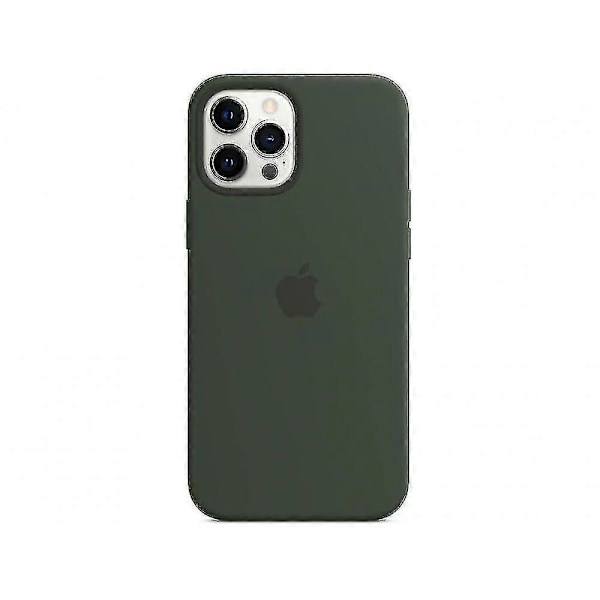 For Iphone 12 Pro Max Silikon Telefondeksel [db] Dark Green