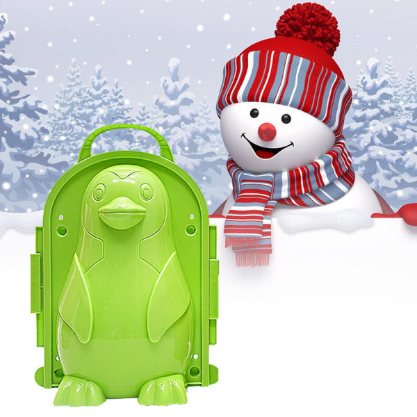 Winter Snowman Penguin Snowball Maker Clip Snow Form Tool Kids Outdoor Play Toy kaesi Db Random Color Snowman
