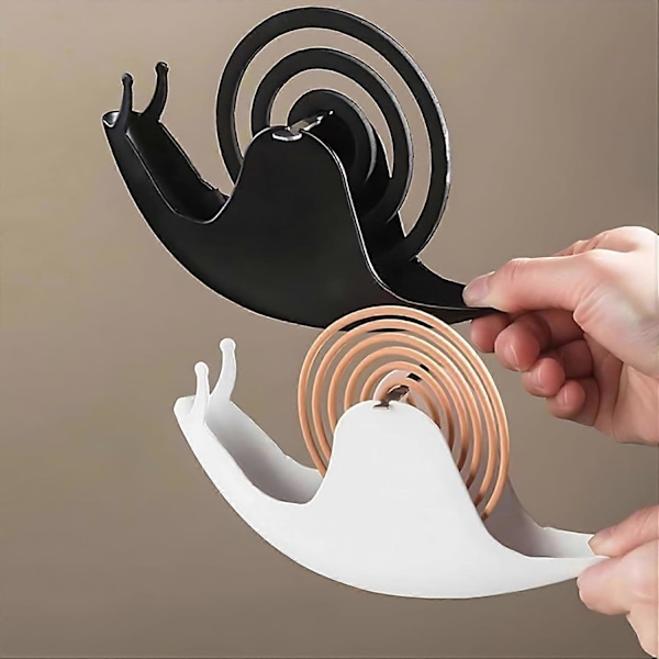 Snegle Myggespiralholder Jern Metal Brandsikker Røgelsesbrænderbeslag, Myggespiralholder Spiralstativ til Hjemmekontorindretning (Hvid) db