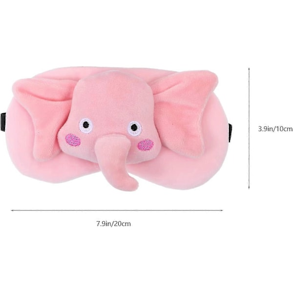 2 st Sömnjusterbara Nattsömn Ögonmaskar Cartoon Elefant Sömn Skuggning Blindfold Tillbehör db