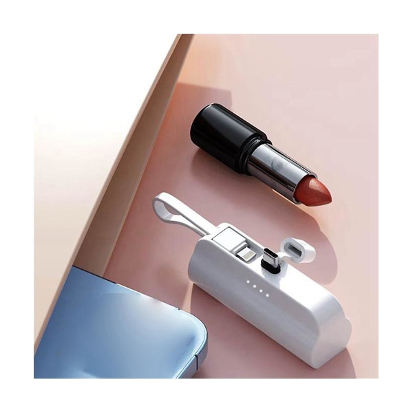 5000mah indbygget kabel powerbank bærbar oplader til Mix Fold Iphone14 backup powerbank B-for