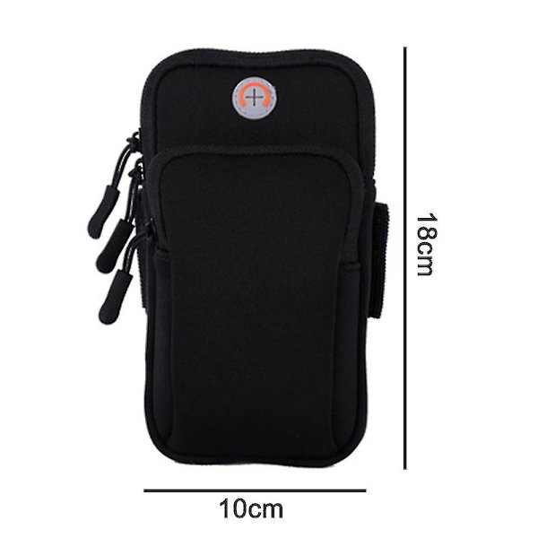Universal löpararmband, arm mobiltelefonhållare sportarmband [db] Black