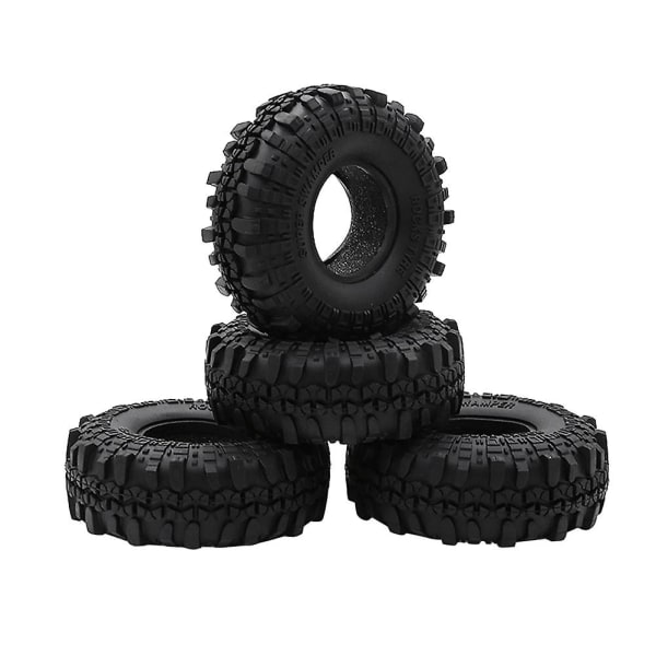 4ST 1,9 tums gummidäck / hjuldäck för 1:10 RC Rock Crawler Axial SCX10 90046 AXI03007 CC01 D9 [DB] black