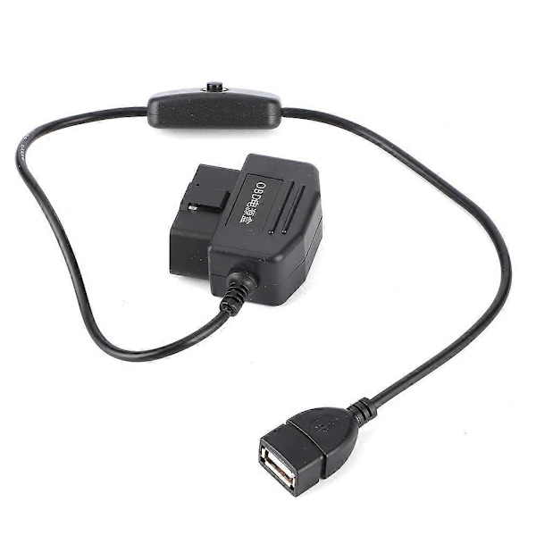 47,5 cm OBD2 USB-latauskaapeli 16-nastainen liitin autolle GPS DVR-kameralle [Db]