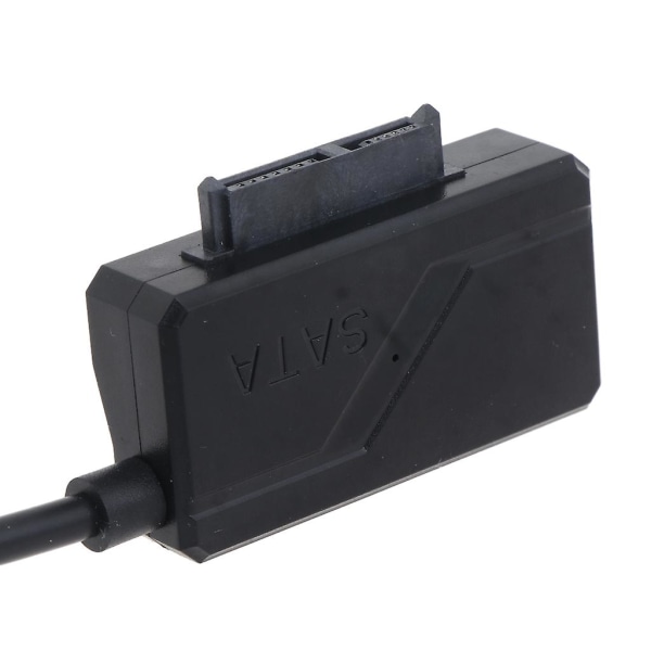 USB 2.0 till 6+7 13pin Slim-Sata-kabel med extern Usb2.0- power [DB]