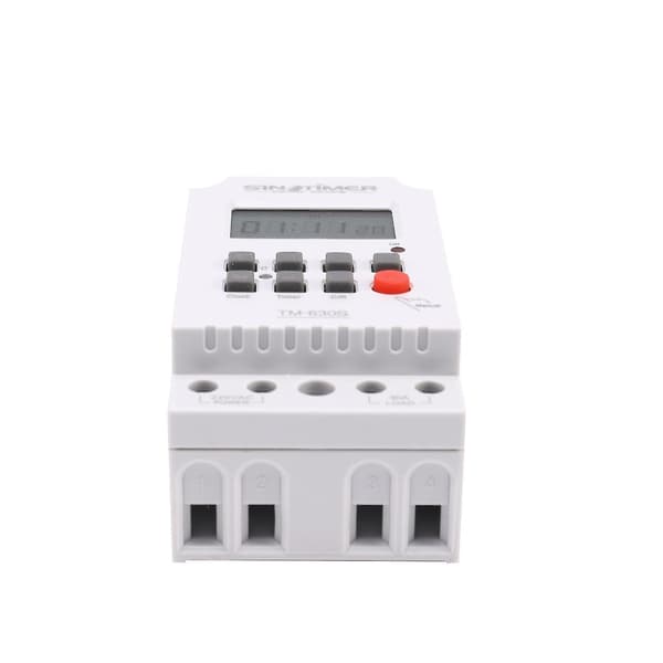 Sinotimer Tm630s-2 220v Sekundkontroll Timer Switch Stor Skärm Digital Display Hot Pin Spänning O db White
