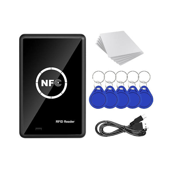 RFID NFC Kopieringsapparat Duplikator 13.56KHz Nyckelbricka NFC Smartkortläsare Skrivare 13.56MHz Krypterat Program [DB] As Shown