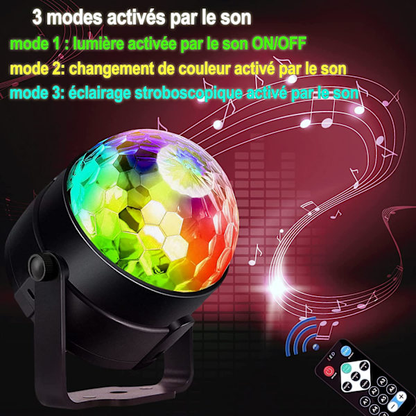Discokule Discolys 2-pakning, Festlys Scenelys Discobelysningsprojektor Live-effekter Scenefjernkontroll U.S. forskrifter
