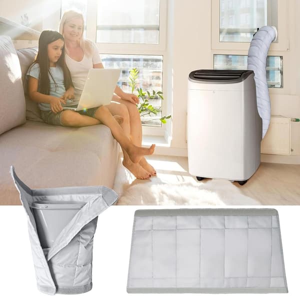 AC Isolerat Slangskydd | Elastiskt Justerbart Dammtätt Ventilationsskydd, Luftkonditioneringsslanghylsa | för Hem, Sovsal, Kontor, Lägenhet, Sovrum Interface Set