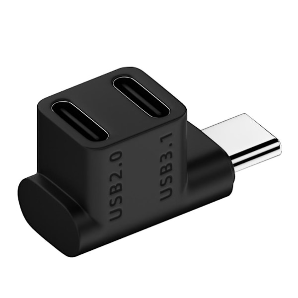 100W Typ C-adapter för Steam Deck Typ C En-till-två-adapter USB C Typ C [DB] Vertical bend