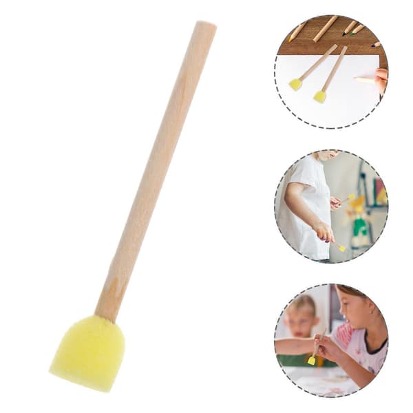 DIY Svamppenslar för målning med träskaft 48 st [DB]