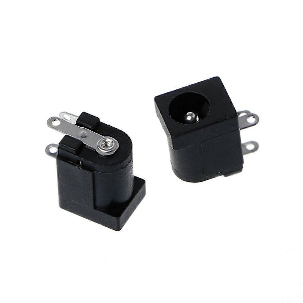 5 kpl DC-005 musta DC-virtaliitin 5,5x2,1 mm sylinterimallinen piirilevykiinnitys [DB]