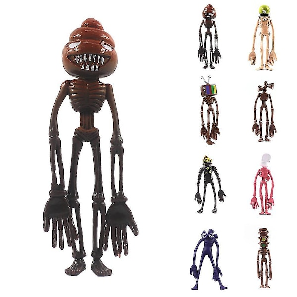 8 st Siren Head Actionfigur Leksak Urban Legend Foundation Sirenhead Dockor Skräckmodell Barn Present Db