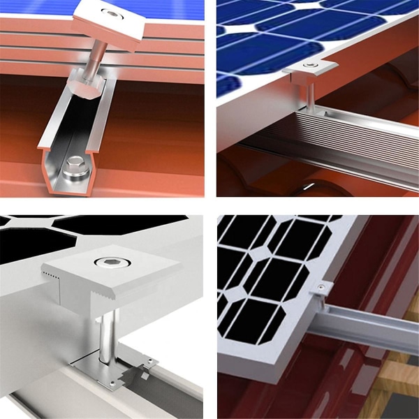 Solcellepanel Montering Brakett Skinner Klemme Feste Modul Montering Montering Pv Solenergi Forsyninger Trapes