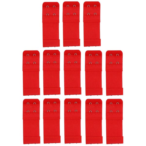 Elastisk BH-forlenger med 2 kroker, 2 rader, justerbar, 20 stk, rød [DB]