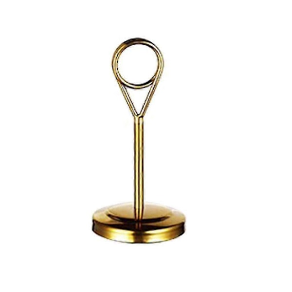 1/2/3/5 Bordnummerholder i Rustfritt Stål, Skiltstativ, Fotostativ for [DB] Gold 10cm 5PCS