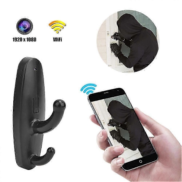 1920 x 1080 Resoluution Mini Koukku WIFI Videokamera Akulla ja USB-Latauksella Walkbee db
