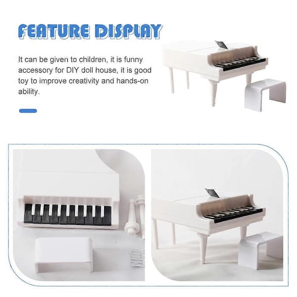 Mini klaverlegetøjssæt dukkehus til dekoration 1 sæt miniature plastikmodel [DB]
