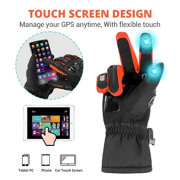 Lämpimät talviset moottoripyörä käsineet kosketusnäyttö vedenpitävät tuulenpitävät suojaavat motocross moottoripyörä miesten käsineet Guantes Moto Luvas db WN-01 Black Gloves M