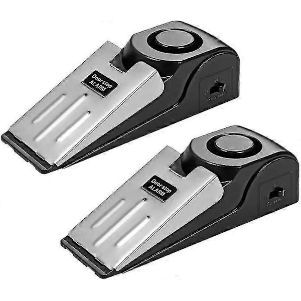 Dørstop Alarm 2-pak: 120 dB Dørstopper med Kile Stop Alarm [Db]