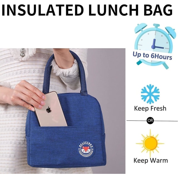 GDRHVFD | Insulated Meal Bag Lunch Bag Insulated Meal Bag for Women Men Children Portable Waterproof Sa [DB]