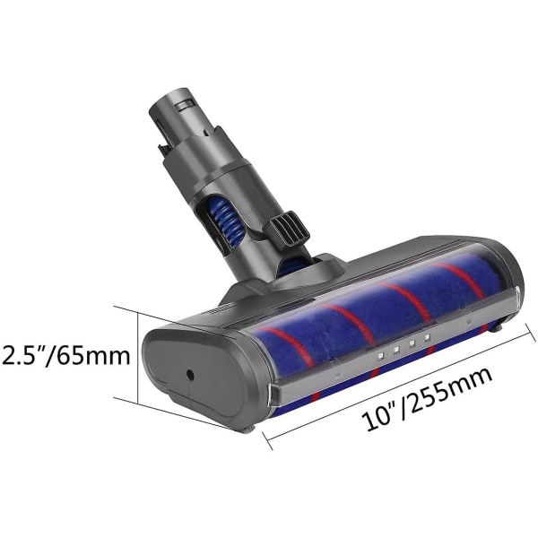 For Gulvhode Rullebørste For V6/dc6 Støvsugere Deler Roterbart børsteverktøy med LED-lys A Db Graypurple