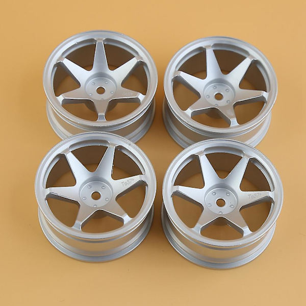 4 st 1/10 Rc On-road Drift Car 52mm Metallfälg Hjul För Sakura, titan A