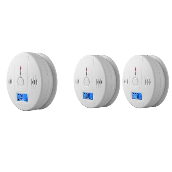 2-pack Rökdetektor och Kolmonoxiddetektor Alarm med LCD-display A [DB]