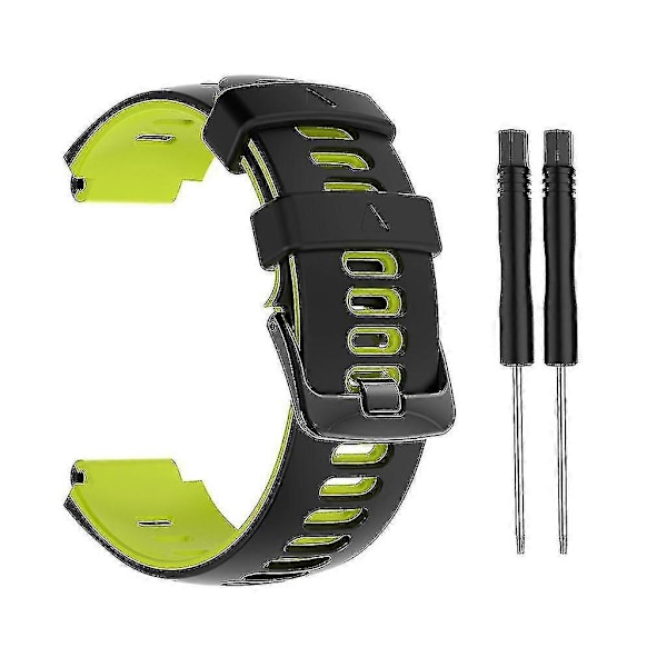 Rem til Garmin-approach S20/s6 Smart Watch Armbånd Silikone Blød Håndledsrem [DB] Black and white