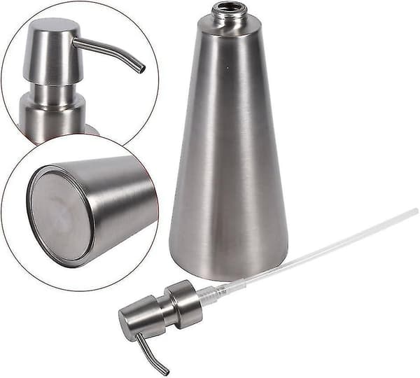 8,3*19,5 cm tvåldispenser med stor kapacitet, rostfri tvålpump för badskum[DB]