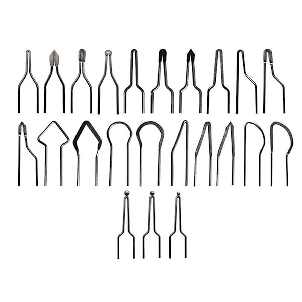 23st/lot Gourd Pyrografi Maskin Tips 1,0 mm Tjocklek För 50w Pyrografi Maskin {DB} Silver