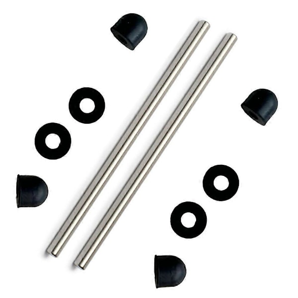 2 stk. rustfritt stål aksel for Intex Pure Spa boblebad impeller pumpe fikser E90 feil aksel (2 stk. rustfritt stål aksel med 4 gummikorker og S db