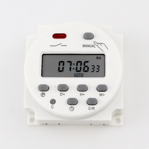 1 stk elektronisk timer Dc12v 16a 28 programmerbar LCD-skjerm, 60*60*32mm