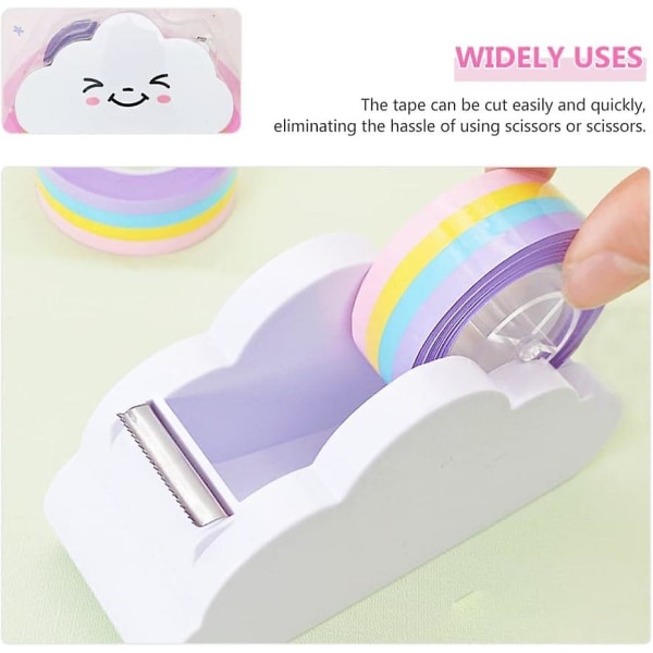1 sett Tape Dispenser Rainbow Shape Washi Tape Dispensere Desktop Washi Papir Dispenser For Office Home School