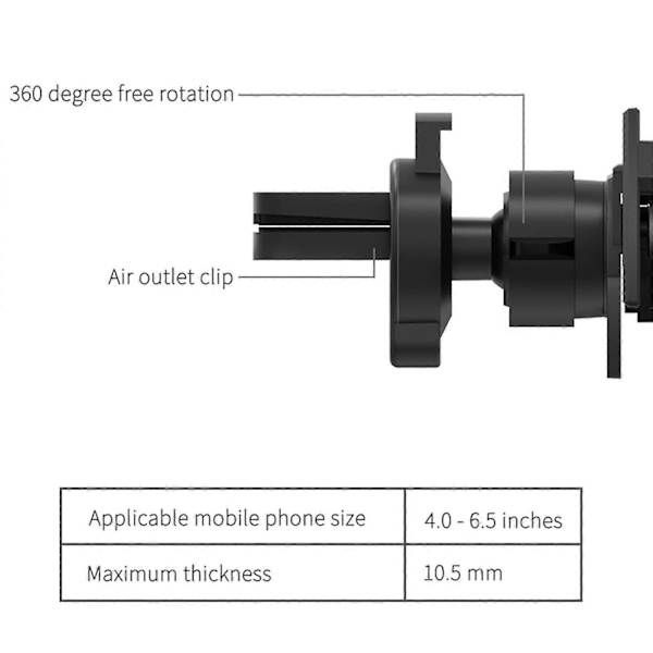 Bat Wings Biltelefonholder Stativ, Batman Gravity Biltelefonholder {Db)