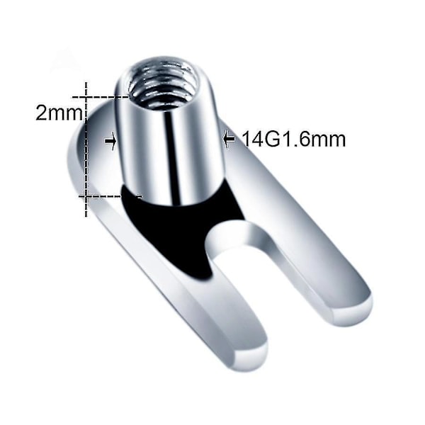 10 st/lot G23 Titan Mikro Dermal Piercing Set Dermal Ankare Bas Skinner Diver Dermal Bas Sexiga Kroppspiercing Smycken 14g [DB] Style6 v 1.6x2.5mm