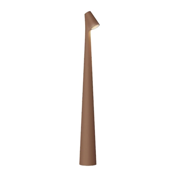Elegant Slim Conical Stem Table Lamp Portable Dimmable Led Sculpting Light Dec Dd. [DB] Coffee