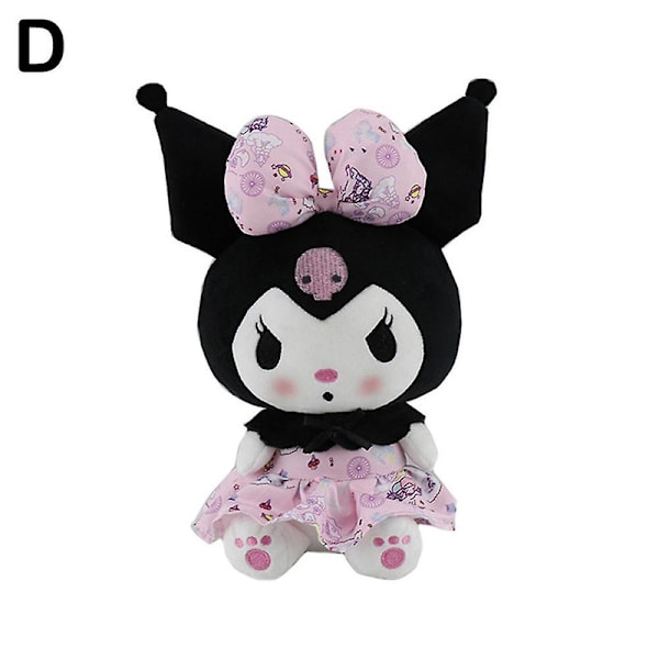 25 cm Kawaii Kuromi Plysch, Cartoon Leksak, Prinsessklänning, Söt och Mjuk Docka, Flickors Present DB One-Size D
